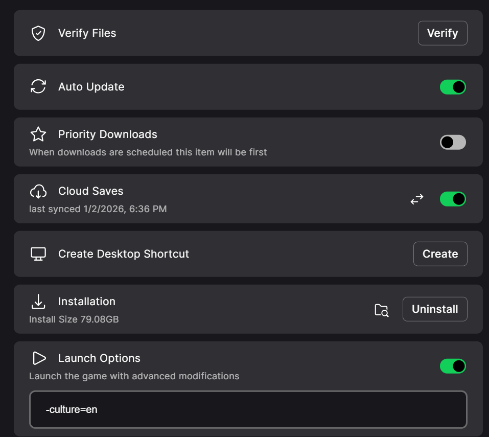 启动参数设置示例